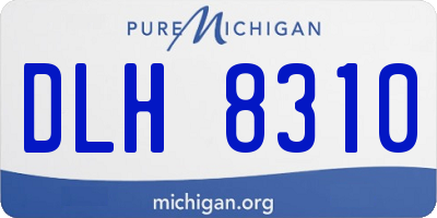 MI license plate DLH8310