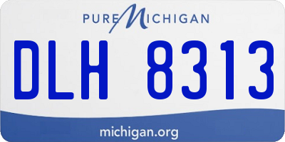 MI license plate DLH8313