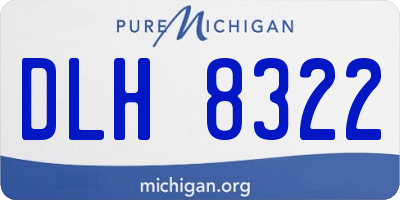 MI license plate DLH8322