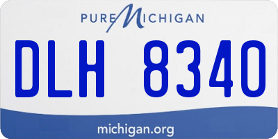 MI license plate DLH8340