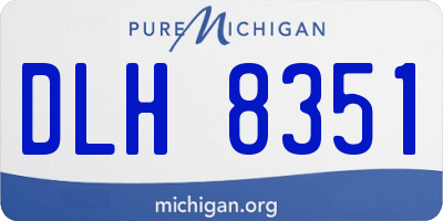 MI license plate DLH8351