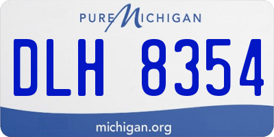 MI license plate DLH8354