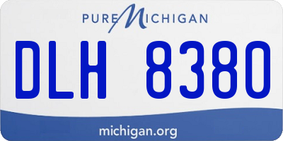 MI license plate DLH8380