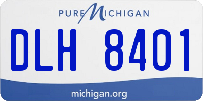 MI license plate DLH8401
