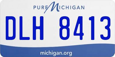 MI license plate DLH8413
