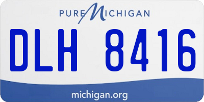 MI license plate DLH8416