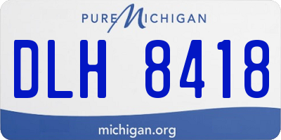 MI license plate DLH8418