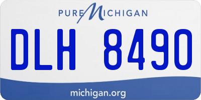 MI license plate DLH8490