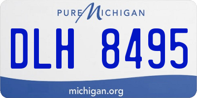 MI license plate DLH8495