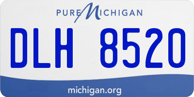 MI license plate DLH8520