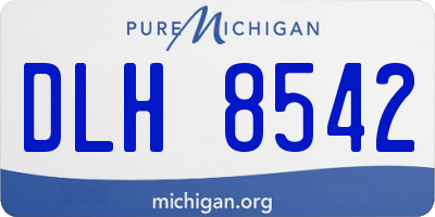 MI license plate DLH8542