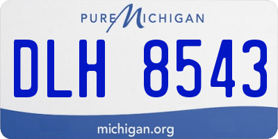 MI license plate DLH8543