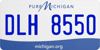 MI license plate DLH8550