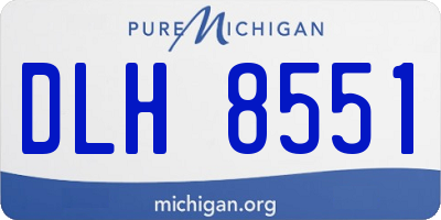 MI license plate DLH8551