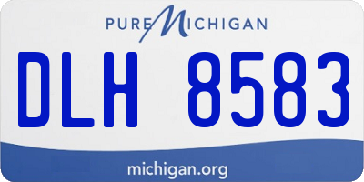 MI license plate DLH8583