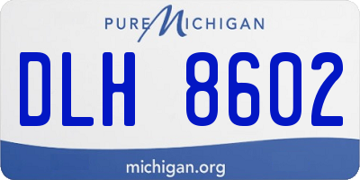 MI license plate DLH8602