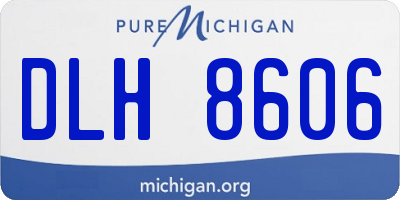 MI license plate DLH8606