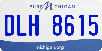 MI license plate DLH8615