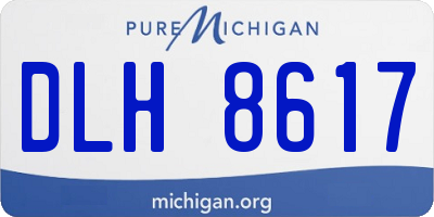 MI license plate DLH8617