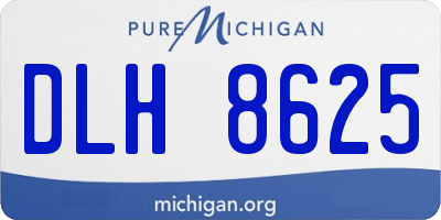 MI license plate DLH8625