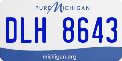 MI license plate DLH8643