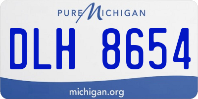 MI license plate DLH8654