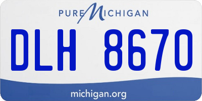 MI license plate DLH8670