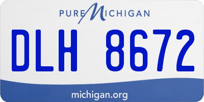 MI license plate DLH8672