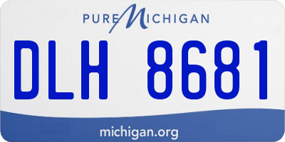 MI license plate DLH8681