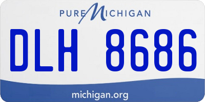 MI license plate DLH8686