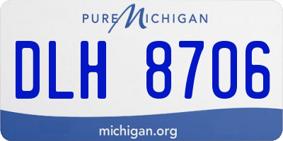 MI license plate DLH8706