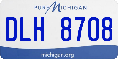 MI license plate DLH8708
