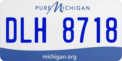 MI license plate DLH8718