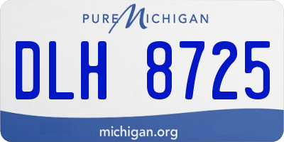 MI license plate DLH8725