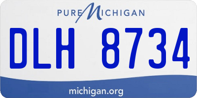 MI license plate DLH8734