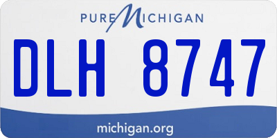 MI license plate DLH8747