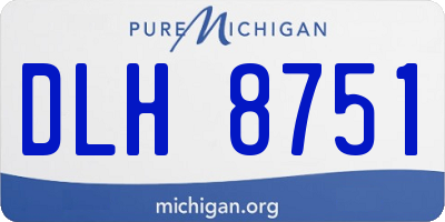 MI license plate DLH8751