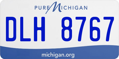 MI license plate DLH8767