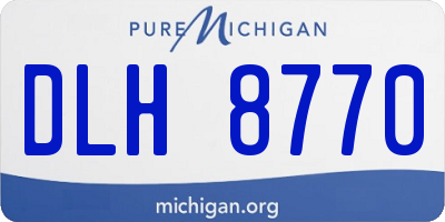MI license plate DLH8770