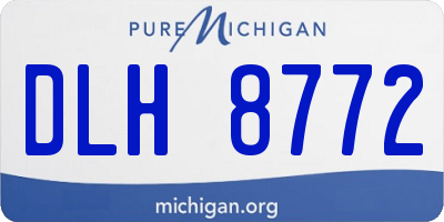 MI license plate DLH8772