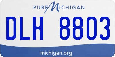 MI license plate DLH8803