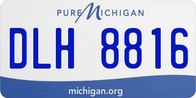 MI license plate DLH8816
