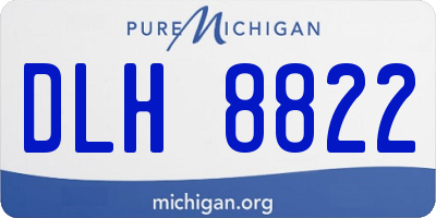 MI license plate DLH8822