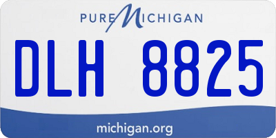 MI license plate DLH8825