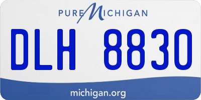 MI license plate DLH8830