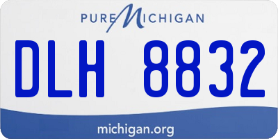 MI license plate DLH8832