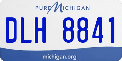 MI license plate DLH8841