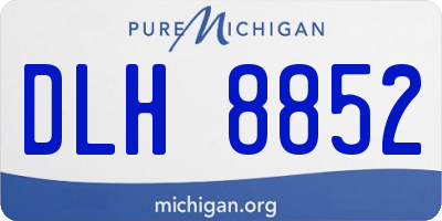 MI license plate DLH8852