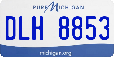 MI license plate DLH8853