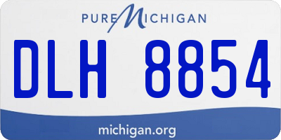 MI license plate DLH8854